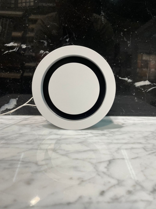 Диффузор на магнитах с вентилятором для потолков ТД125 черно-белый 125 мм